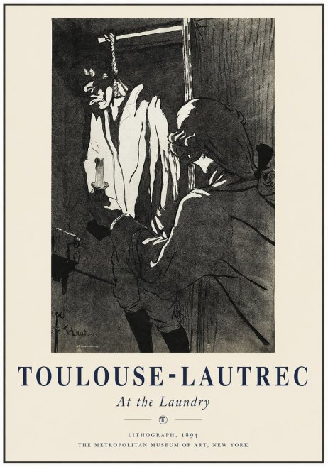 Toulouse-Lautrec At the Laundry No1 - Plakat
