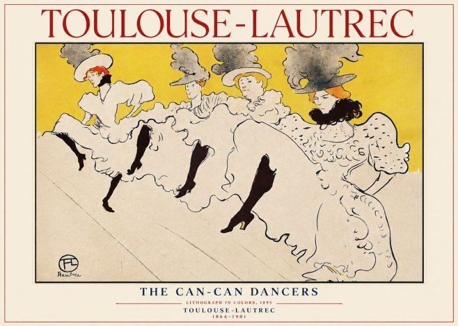 Toulouse-Lautrec The Can-can Dancers No3 - Plakat