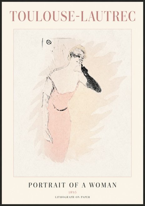 Toulouse-Lautrec Portrait of a Woman IV No1 - Plakat
