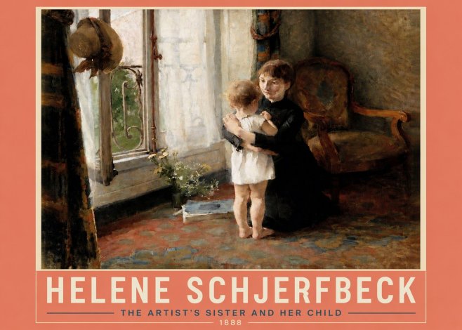 Helene Schjerfbeck The Artist's Sister and Her Child No4 - Plakat