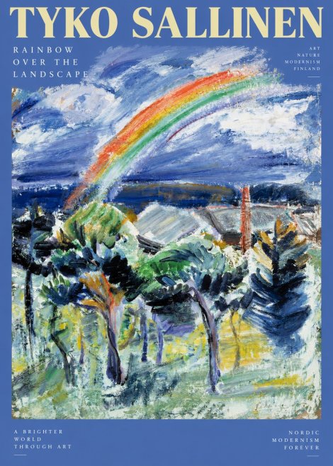 Tyko Sallinen Rainbow over the Landscape No2 - Plakat