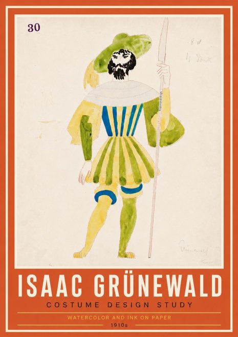 Isaac Grünewald Study for Costume Design No4 - Plakat