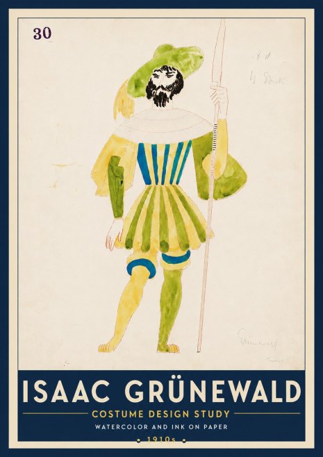 Isaac Grünewald Study for Costume Design No5 - Plakat