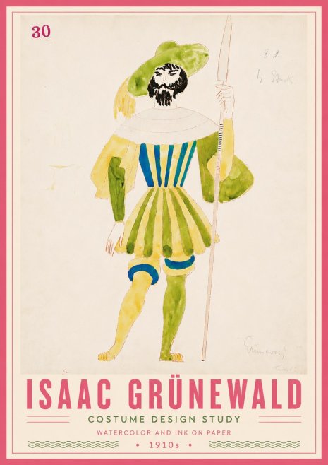 Isaac Grünewald Study for Costume Design No6 - Plakat