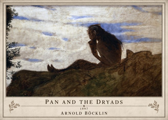 Arnold Böcklin Pan and the Dryads No1 - Plakat