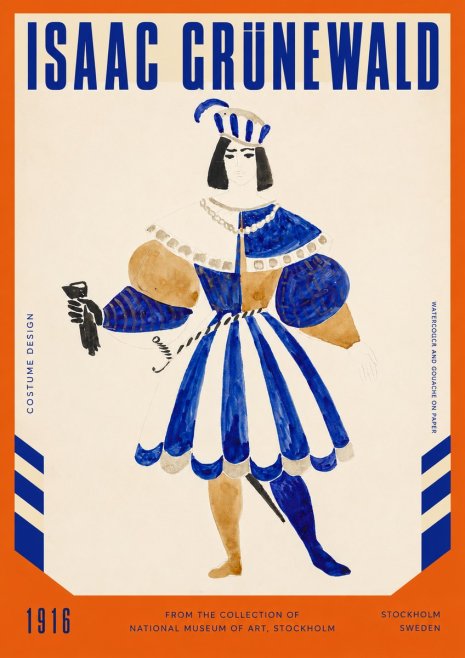 Isaac Grünewald Costume Design III No2 - Plakat