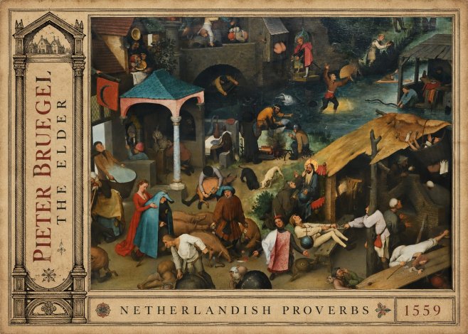 Pieter Bruegel Netherlandish Proverbs V No2 - Plakat