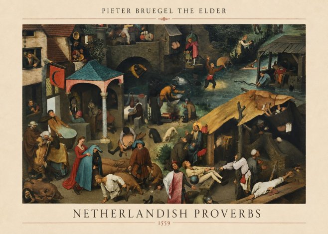 Pieter Bruegel Netherlandish Proverbs V No5 - Plakat