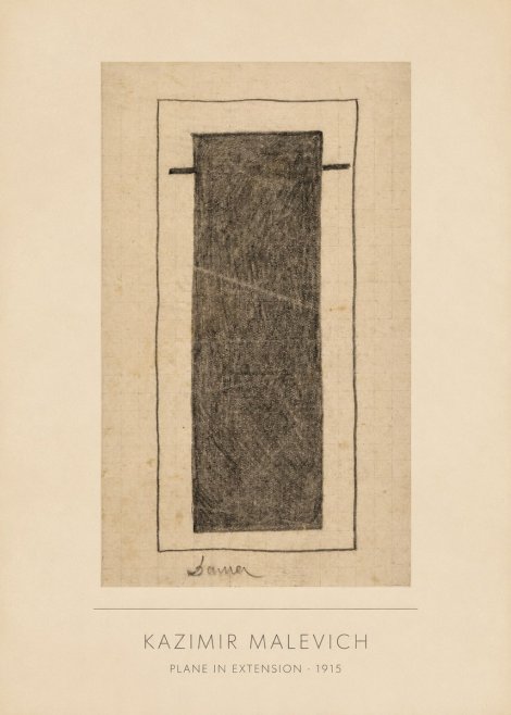Kazimir Malevich Plane in Extension No4 - Plakat