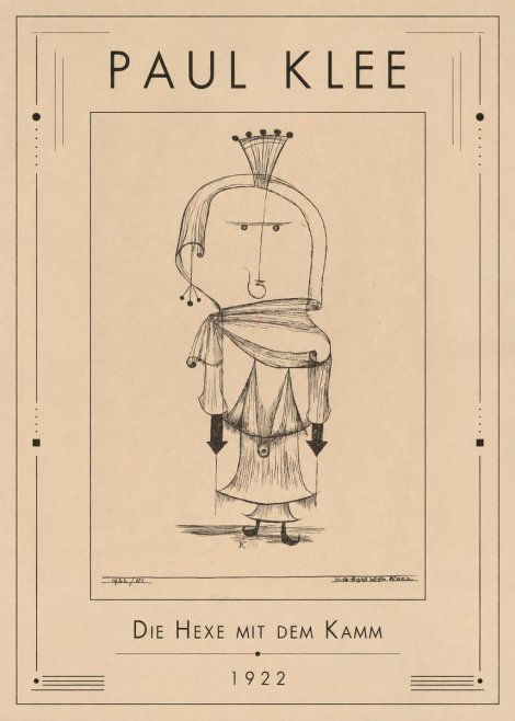 Paul Klee Die Hexe Mit Dem Kamm No1 - Plakat
