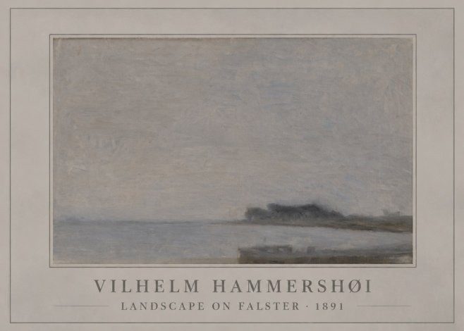 Vilhelm Hammershøi Landscape on Falster No6 - Plakat