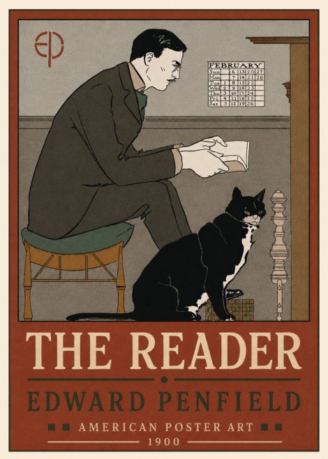 Edward Penfield The Reader I No2 - Plakat