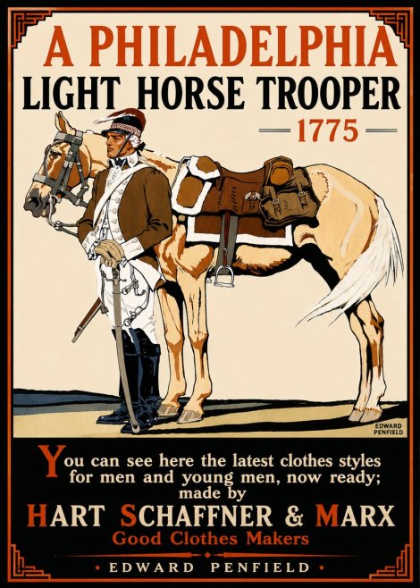 Edward Penfield A Philadelphia Light Horse Trooper 1775 No6 - Plakat