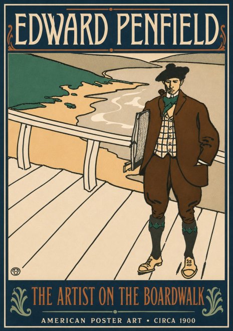 Edward Penfield The Artist on the Boardwalk No5 - Plakat