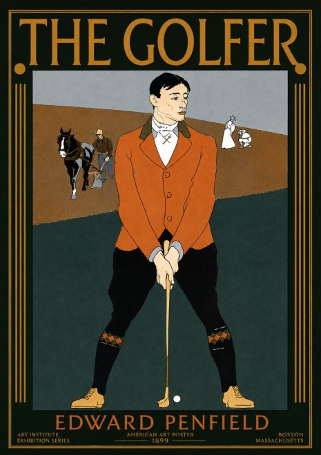 Edward Penfield The Golfer No4 - Plakat
