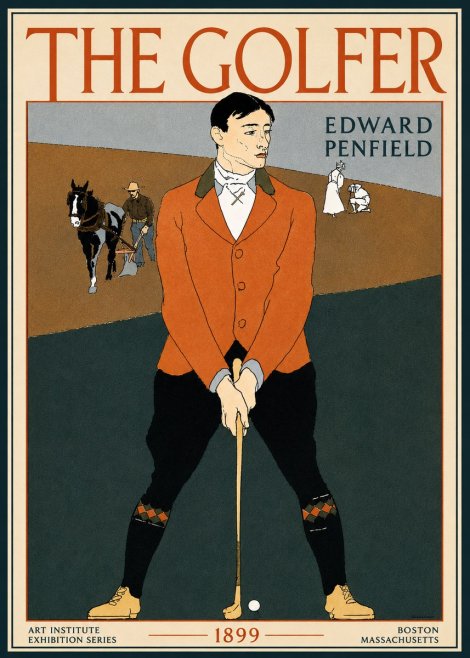 Edward Penfield The Golfer No5 - Plakat