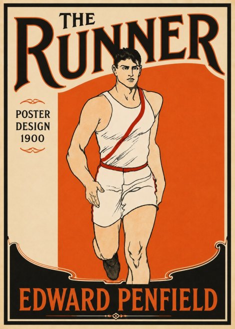 Edward Penfield The Runner No6 - Plakat