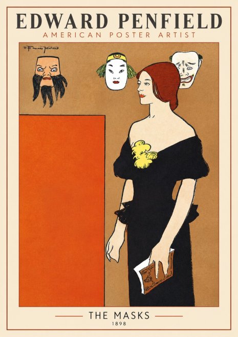 Edward Penfield The Masks No1 - Plakat