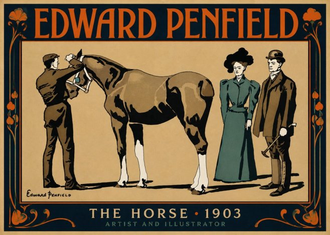 Edward Penfield The Horse No6 - Plakat