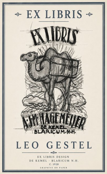 Leo Gestel Ex Libris Design No3 - Plakat