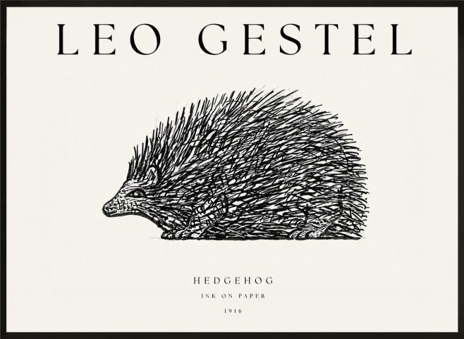 Leo Gestel Hedgehog No1 - Plakat
