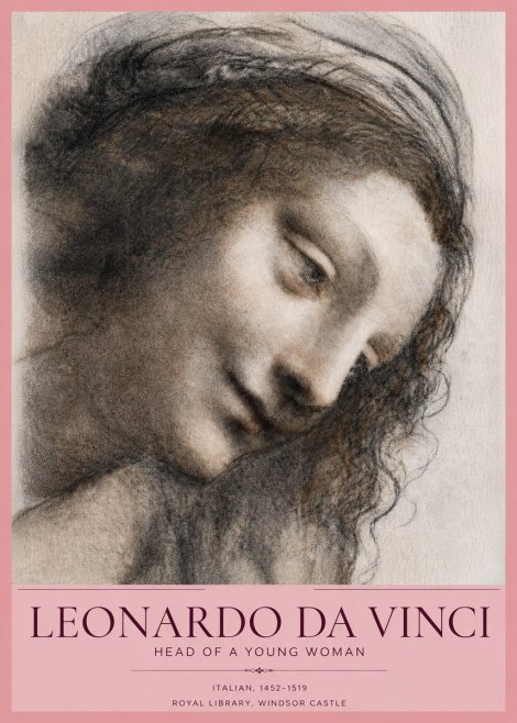 Leonardo da Vinci Head of a Young Woman I No3 - Plakat