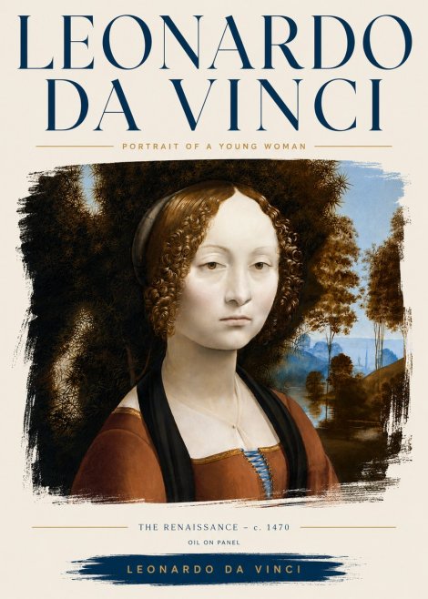 Leonardo da Vinci Portrait of a Young Woman I No6 - Plakat