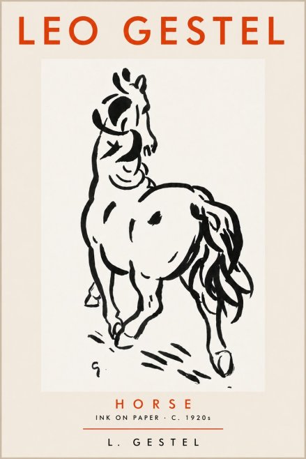 Leo Gestel Horse No4 - Plakat