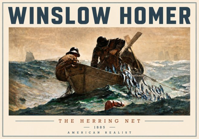 Winslow Homer The Herring Net I No5 - Plakat