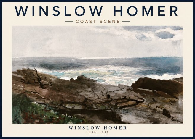 Winslow Homer Coast Scene No5 - Plakat