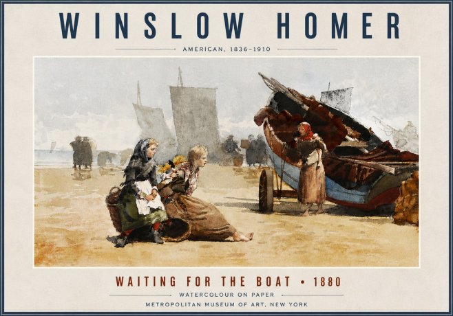 Winslow Homer Waiting for the Boat No5 - Plakat