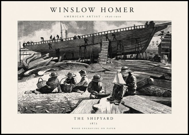 Winslow Homer The Shipyard No1 - Plakat