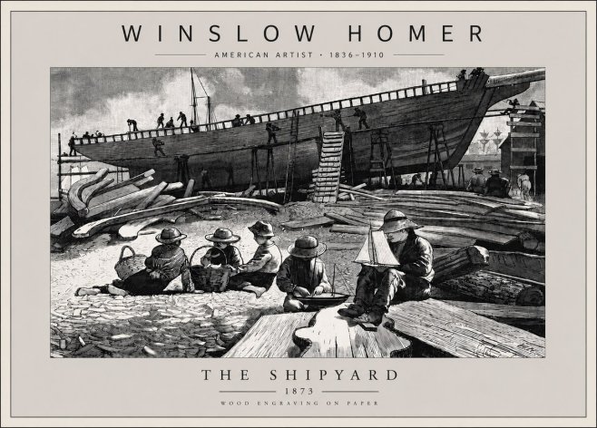 Winslow Homer The Shipyard No5 - Plakat