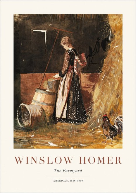 Winslow Homer The Farmyard No1 - Plakat