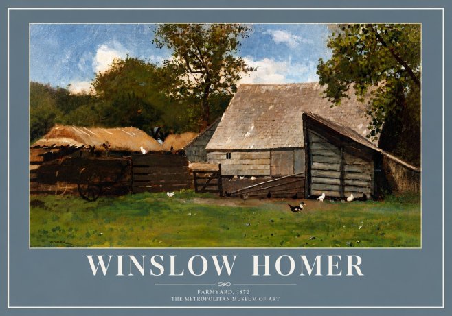 Winslow Homer Farmyard, 1872 No5 - Plakat