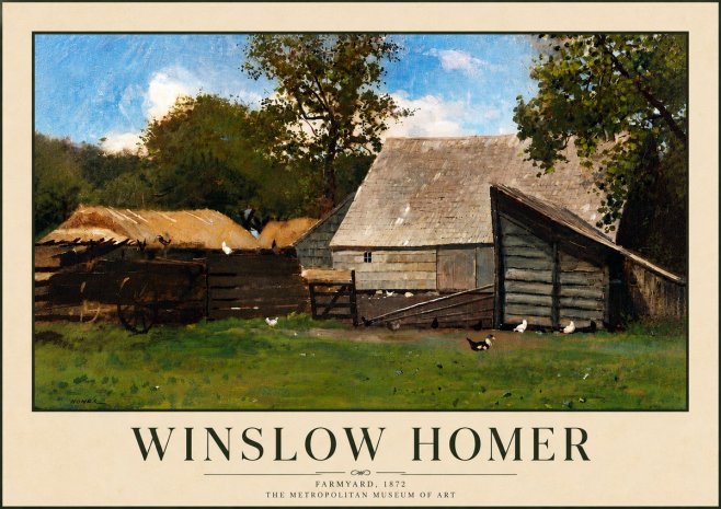 Winslow Homer Farmyard, 1872 No6 - Plakat