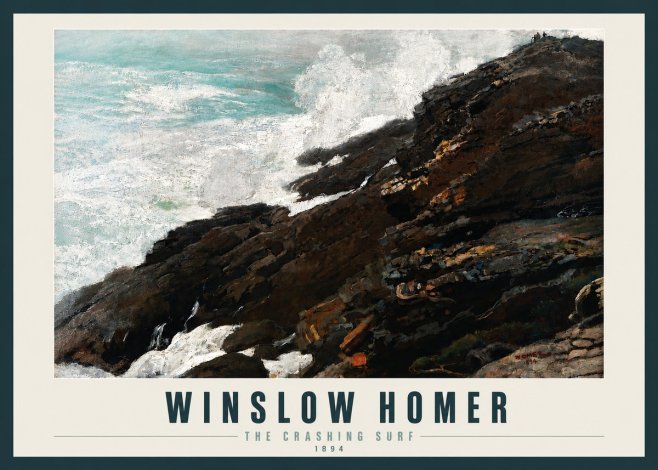 Winslow Homer The Crashing Surf No4 - Plakat