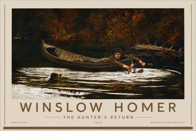 Winslow Homer The Hunter's Return No6 - Plakat