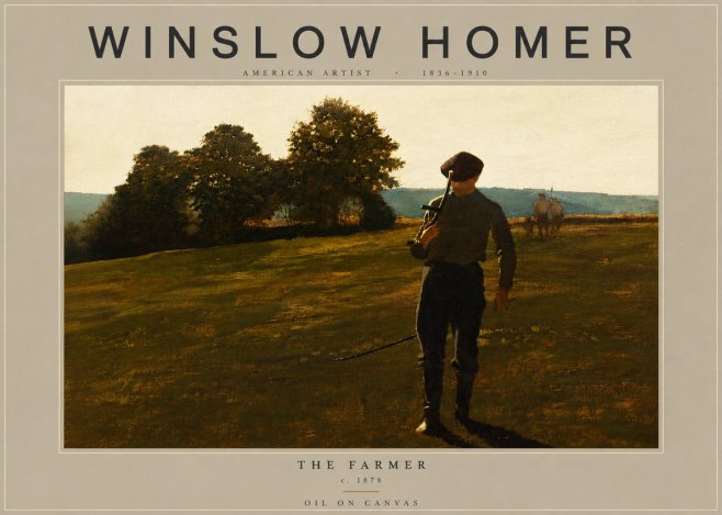 Winslow Homer The Farmer No5 - Plakat