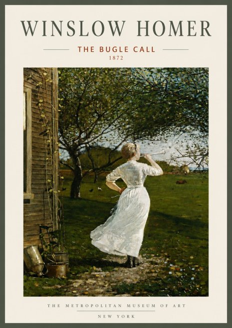 Winslow Homer The Bugle Call No3 - Plakat