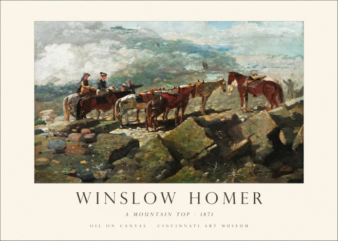 Winslow Homer A Mountain Top No1 - Plakat