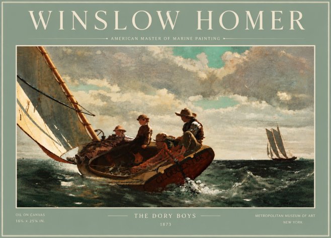 Winslow Homer The Dory Boys No6 - Plakat