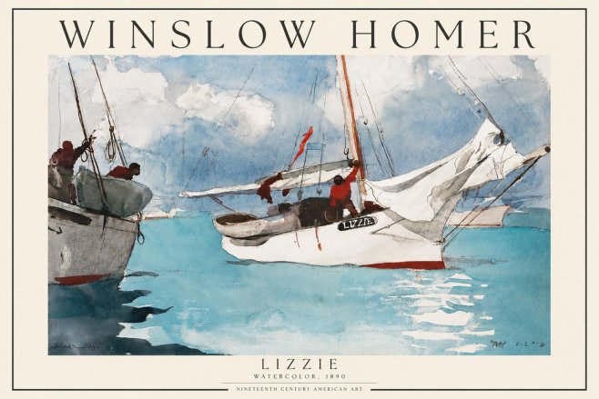 Winslow Homer Lizzie No3 - Plakat