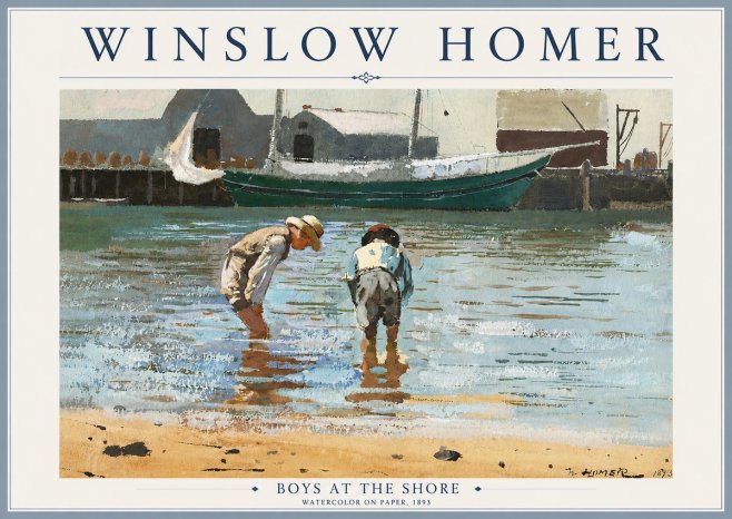 Winslow Homer Boys at the Shore No4 - Plakat