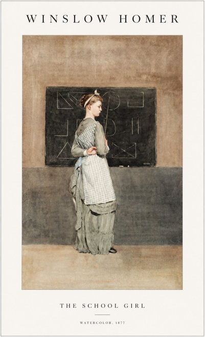 Winslow Homer The School Girl No1 - Plakat