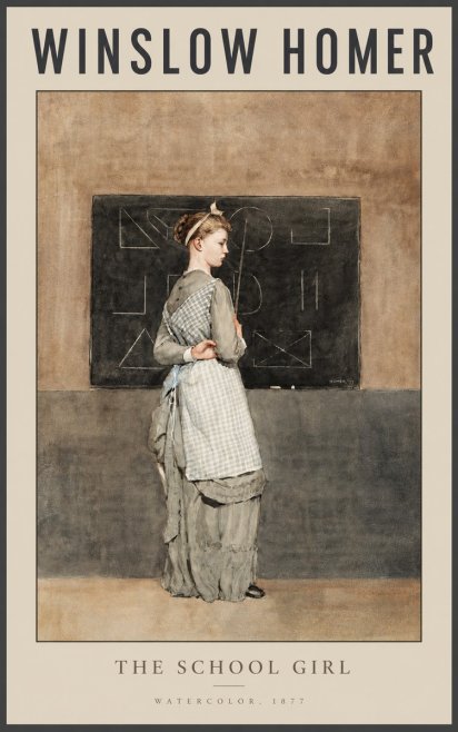 Winslow Homer The School Girl No2 - Plakat