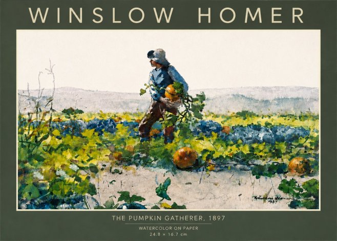Winslow Homer The Pumpkin Gatherer, 1897 No4 - Plakat