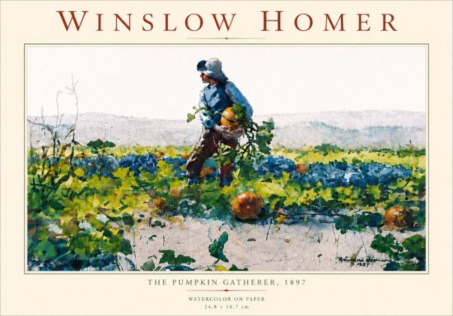 Winslow Homer The Pumpkin Gatherer, 1897 No6 - Plakat