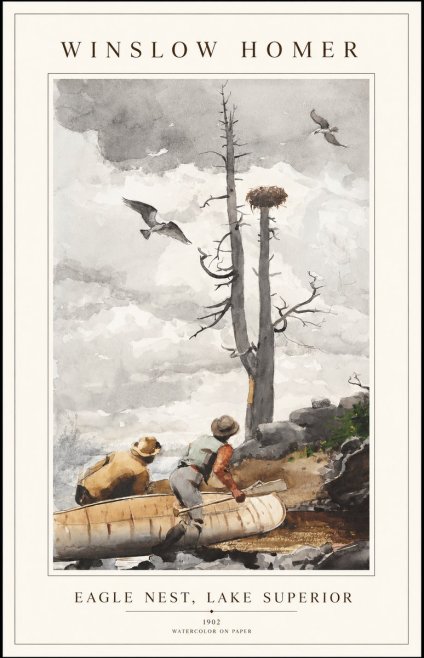 Winslow Homer Eagle Nest, Lake Superior No1 - Plakat