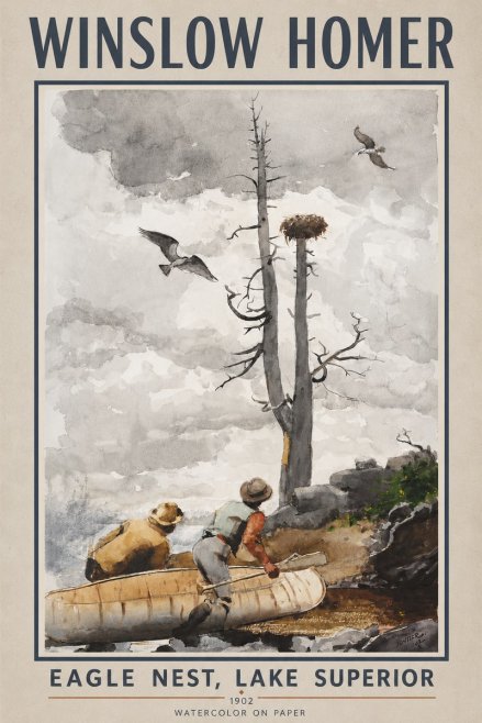 Winslow Homer Eagle Nest, Lake Superior No2 - Plakat